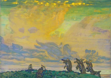 The Great Sacrifice. Stage Design for the Ballet The Rite of Spring by I. Stravinsky