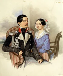 Portrait of Count Jakov Karlovich Sievers and Countess Vera Mikhaylovna