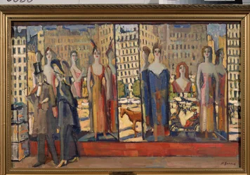 Paris Shop Windows - Painting by Nikolai Pavlovich Ulyanov