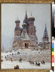 The Red Square in Moscow with a View of Saint Basil