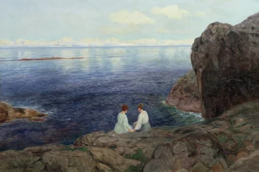 Quiet summer evening on the Norwegian coast
