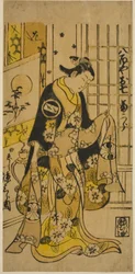 The Actor Segawa Kikujiro I as Oshichi in the play 