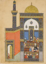 Laila and Majnun at School (Folio from a Khamsa Quintet of Nizami)