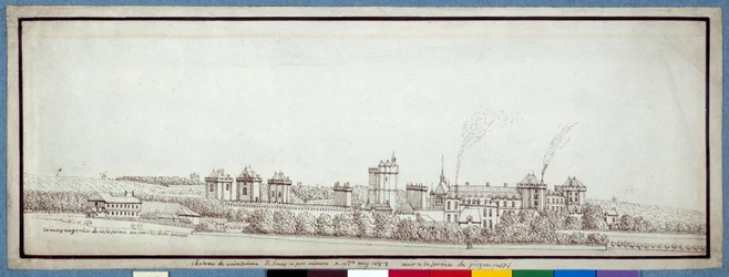 The Chateau de Vincennes, with chimneys smoking