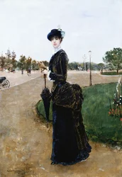 An Elegant Lady in the Bois de Boulogne