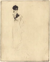 Sketch of a Young Lady in Violet