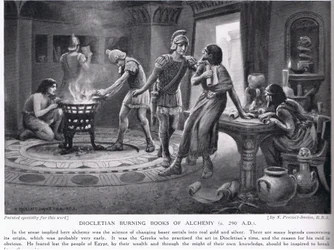 Diocletian Burning Books of Alchemy 290AD