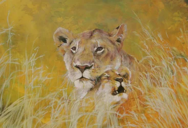 Mother and Baby I (Lions)