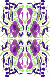 Purple Green Floral Pattern