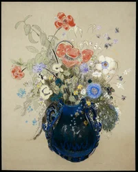 A Vase of Blue Flowers