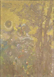 Trees on a Yellow Background