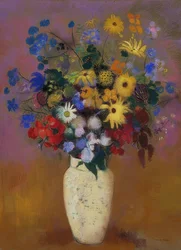 Flowers in a Vase. Around 1912-14