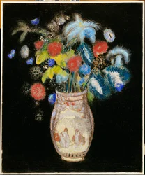 Large Bouquet on a Black Background, c. 1910