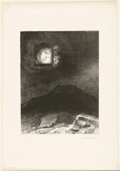 Precarious Glimmering, a Head Suspended from Infinity (plate 3 of 6)