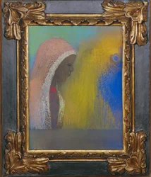 Profile of a Woman with Pink Veil