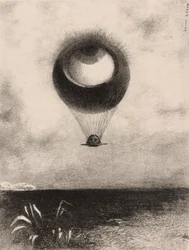 The Eye, Like a Strange Balloon Moves Towards Infinity, Plate One from To Edgar Poe
