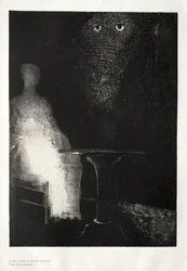 The Haunted House: I Continued to Gaze on the Chair, and Fancied I Saw on it a Pale Blue...
