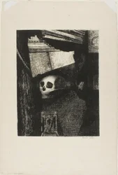 Through an Opening in the Wall, a Skull Appeared, plate 1 from Edmond Picard