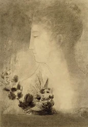 Woman in Profile with a Laurel Wreath