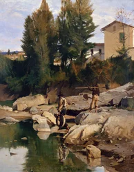 Renaioli (Sand Diggers) on the Mugnone River
