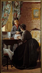 The Illiterate or Woman Writing a Letter for Her Maid