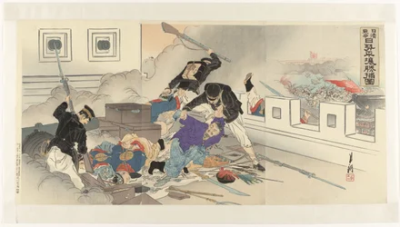 Depiction of the Sino-Japanese War in Pyongyang