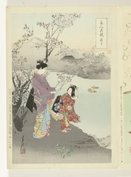 Admiring the Plum Blossoms (series: Comparisons between Beauties and Flowers)
