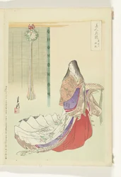 Heian Court Lady (Comparisons Between Beauties and Flowers) (Bijin hana kurabe)