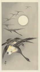 Geese by Full Moon