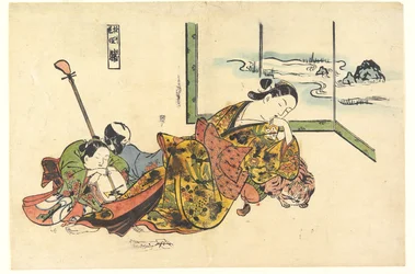 Courtesans Imitating the Four Sleepers
