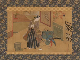 Kabuki Play Kusazuribiki from the Tales of Soga