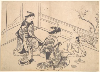 The Actor Ichimura Takenojo Reclining on a Balcony