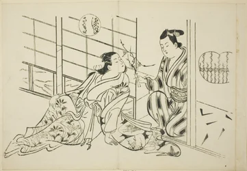 The Sakaki Chapter from "The Tale of Genji", from a series of Genji parodies