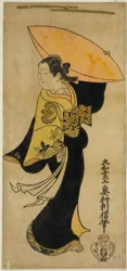The actor Fujimura Handayu II as Nowake no Mae in the play 