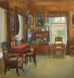 Interior in the House in Chegodayevo Village, 1900s