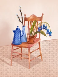 Blue Still Life Chair