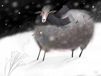Cozy Winter Sheep