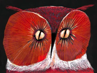 Intense Red Owl