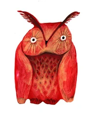 Whimsical Red Owl