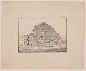 Church Ruin in Greenland. Illustration for W.A. Graah. Expedition to the East Coast of Greenland
