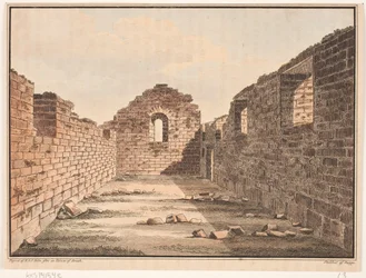 Church Ruin in Greenland. Illustration for W.A. Graah. Expedition to the East Coast of Greenland