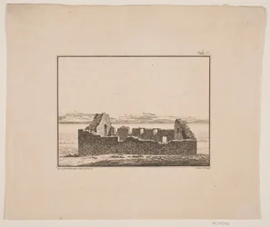 Church Ruin in Greenland. Illustration for W.A. Graah. Expedition to the East Coast of Greenland