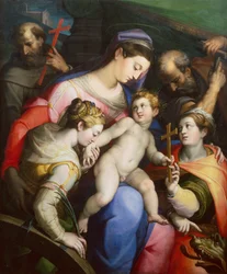 The Holy Family with Saints Margaret, Catherine and Francis