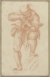 Archer Aiming Downwards