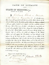Swears Oath of Allegiance to the Government of the United States and the State of Missouri