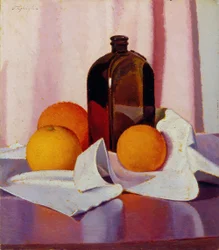 Oranges and bottle, c.1930-40