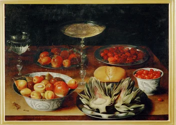 Artichokes, Fruit and Cups