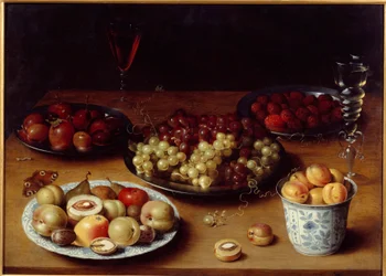 Still Life of Fruit and Glass