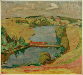 Landscape near Ebersberg with Lake