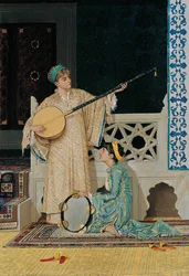 Two Musician Girls, Second Half of the 19th Century